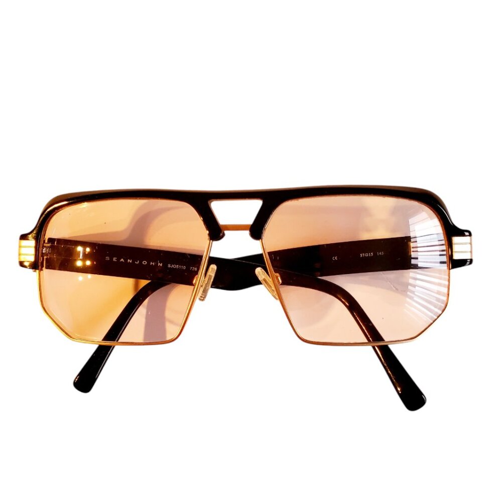 Men's Sean John SJO 5110 Black and Gold Eyeglass Frames